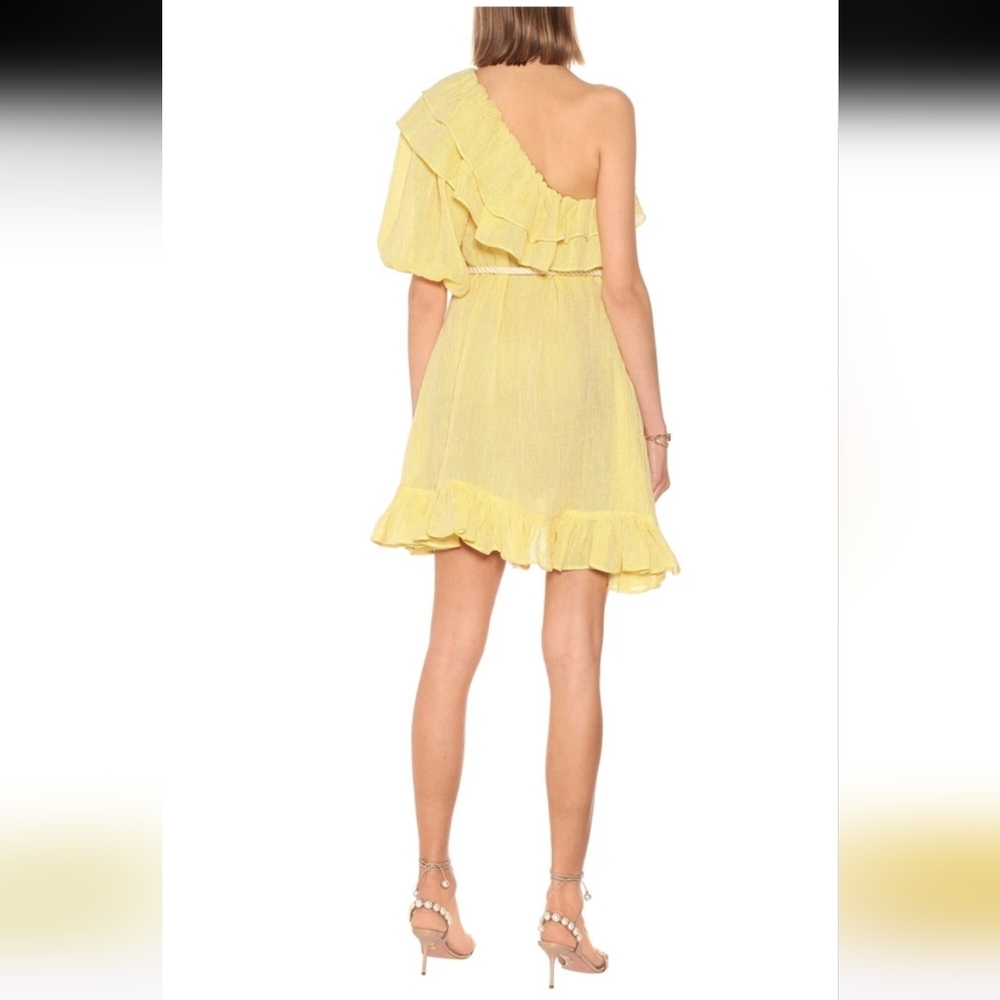 Lisa Marie Fernandez " Arden" One Shoulder Ruffle Linen Dress